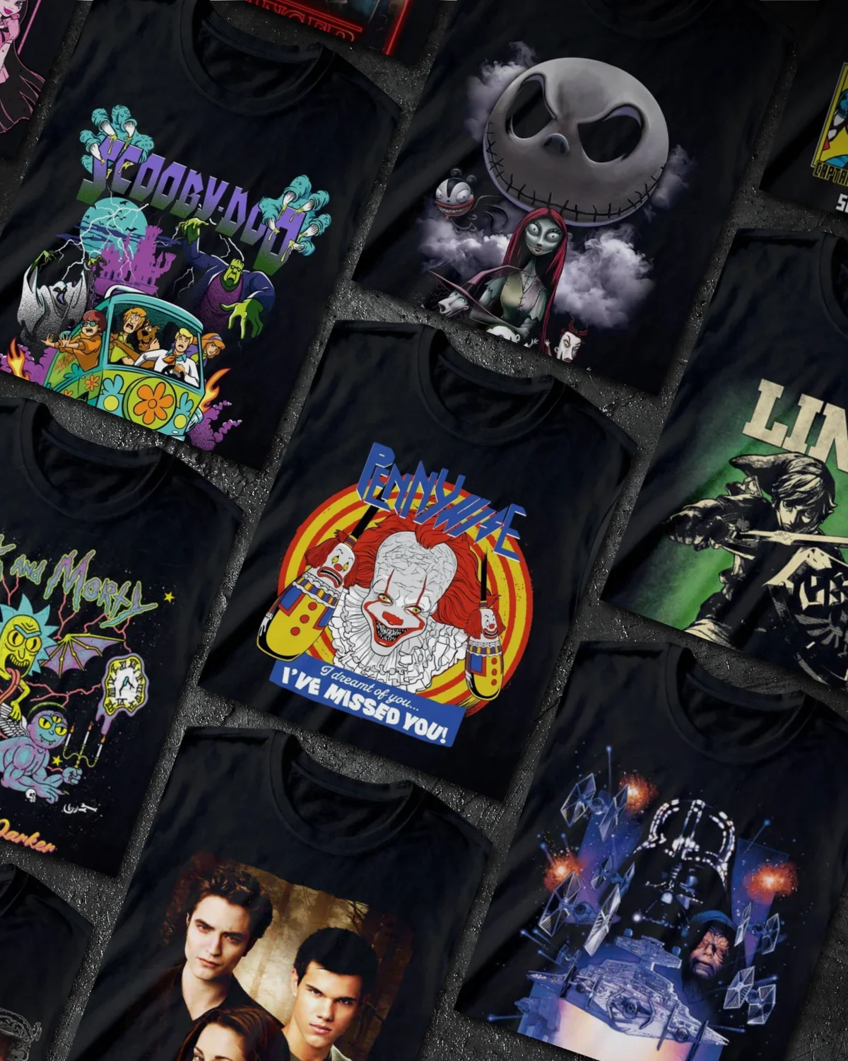 OVRHYPD graphic T-shirts featuring film and pop culture characters